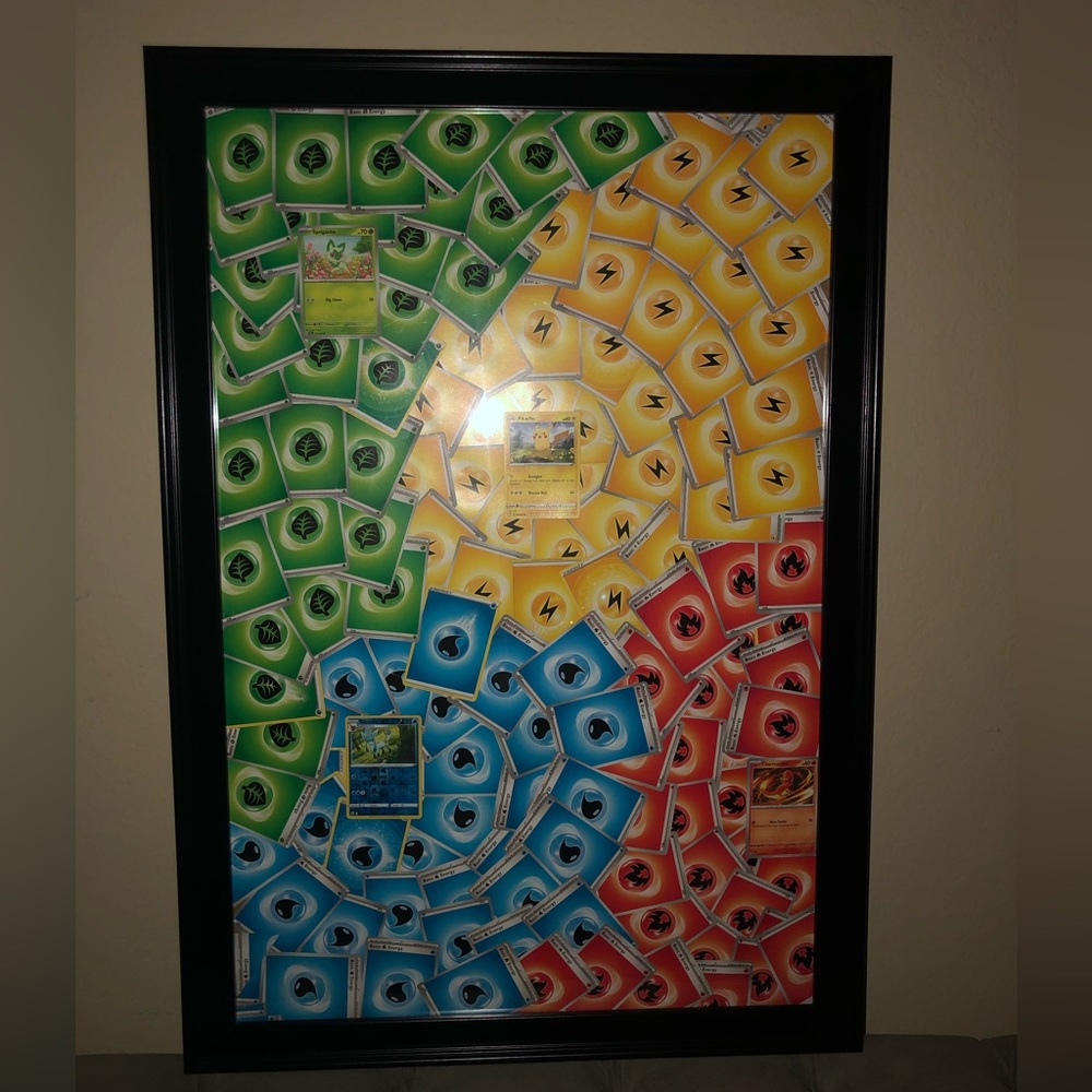 One of a kind Pokémon framed art piece